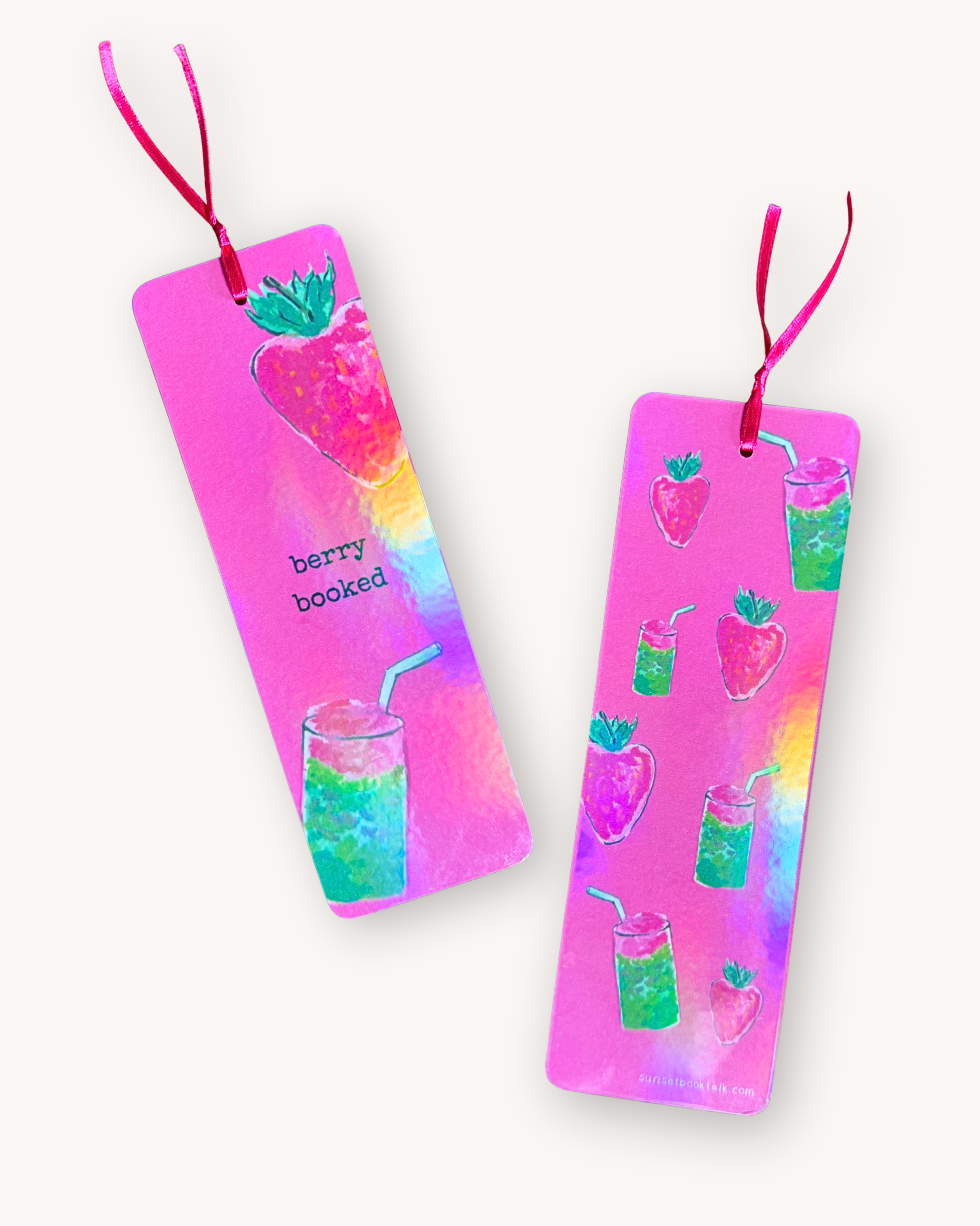 Bookmark "berry booked" - holographic