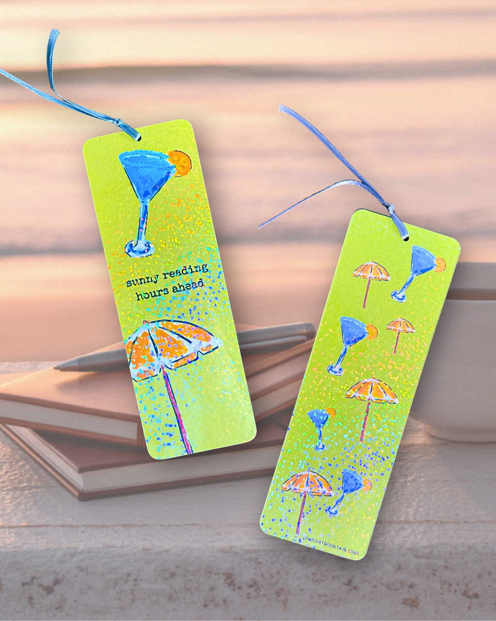Bookmark "sunny reading hours" - holographic