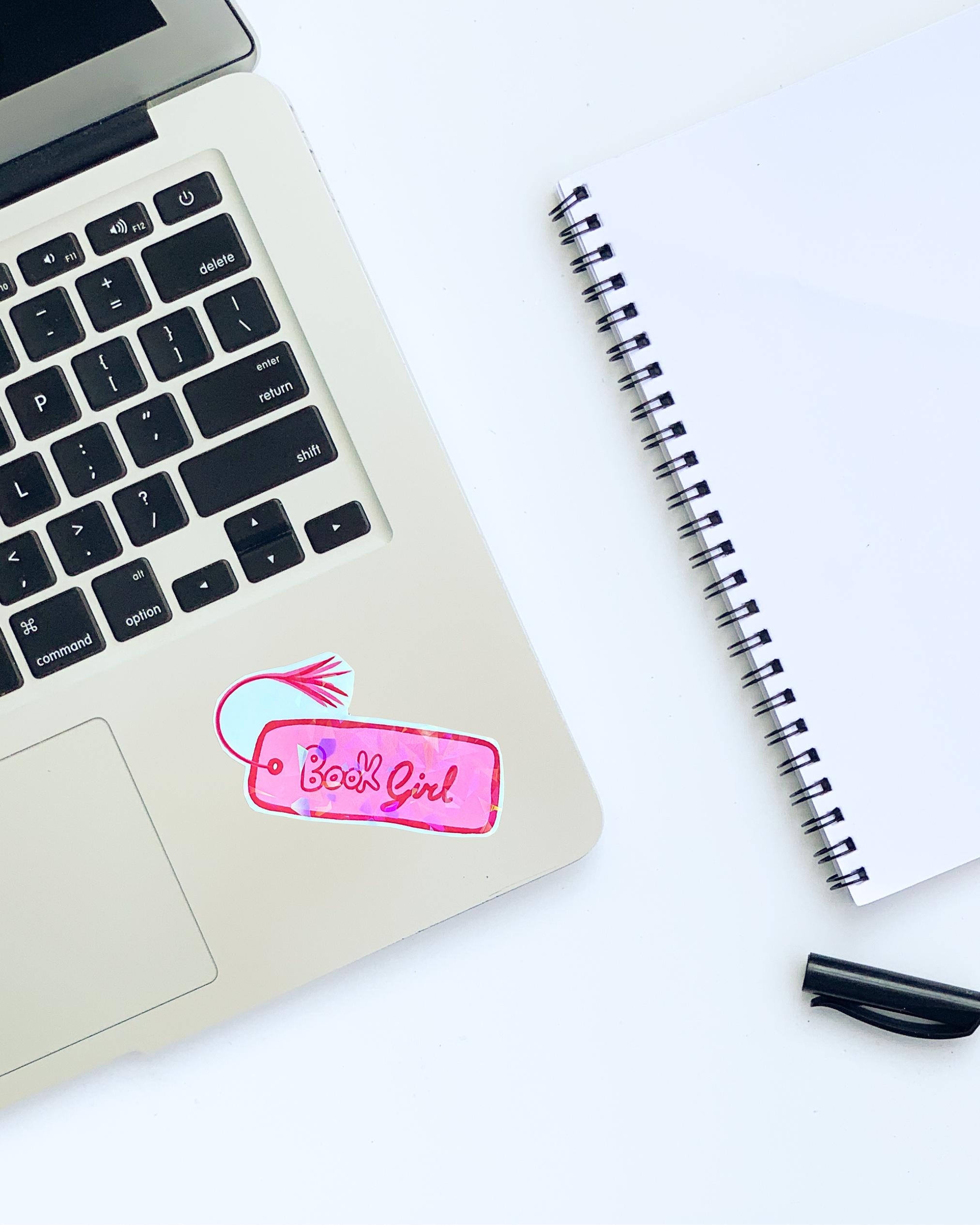 Sticker "book girl" - holographic