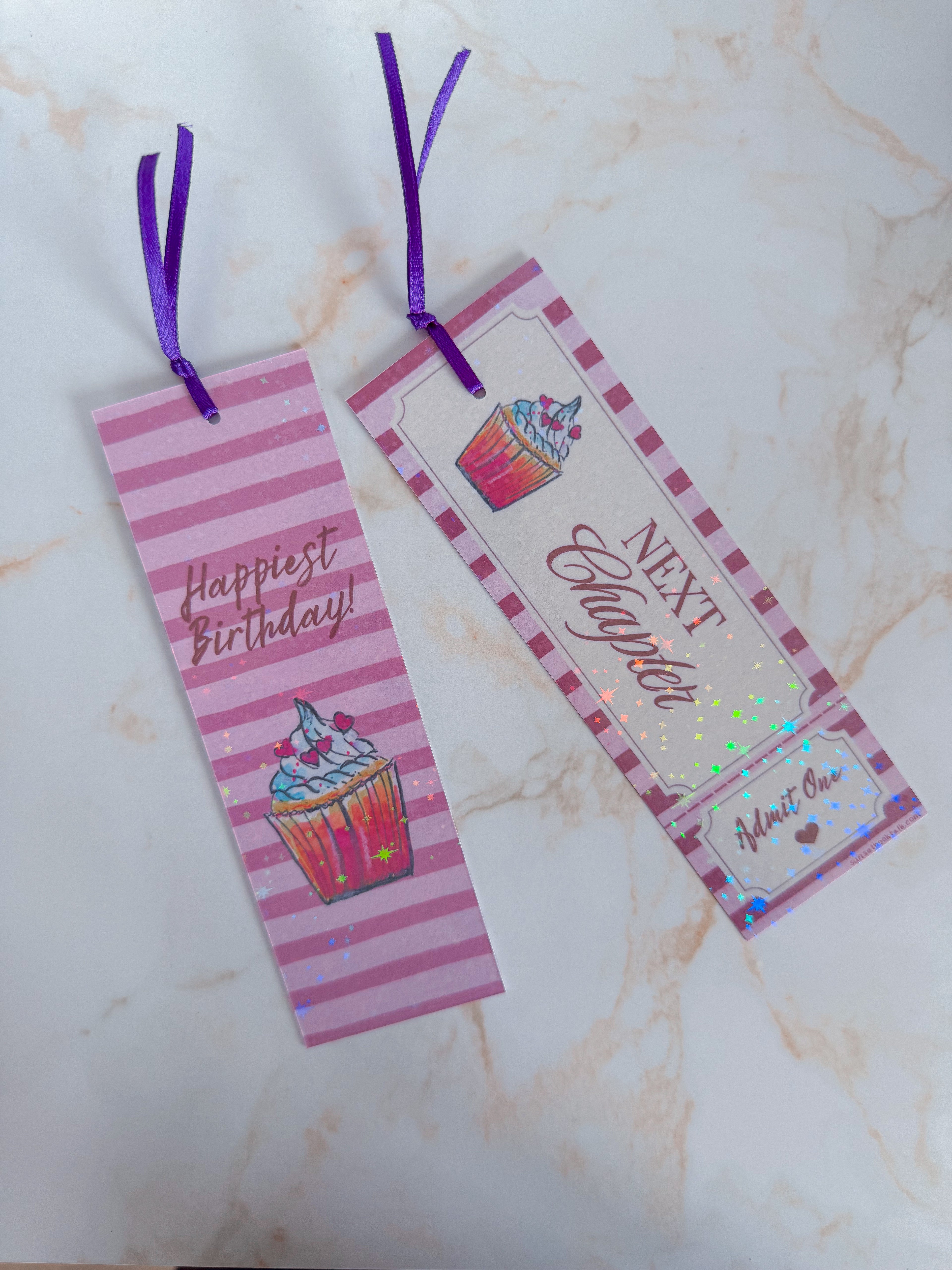 Bookmark "birthday ticket" - holographic