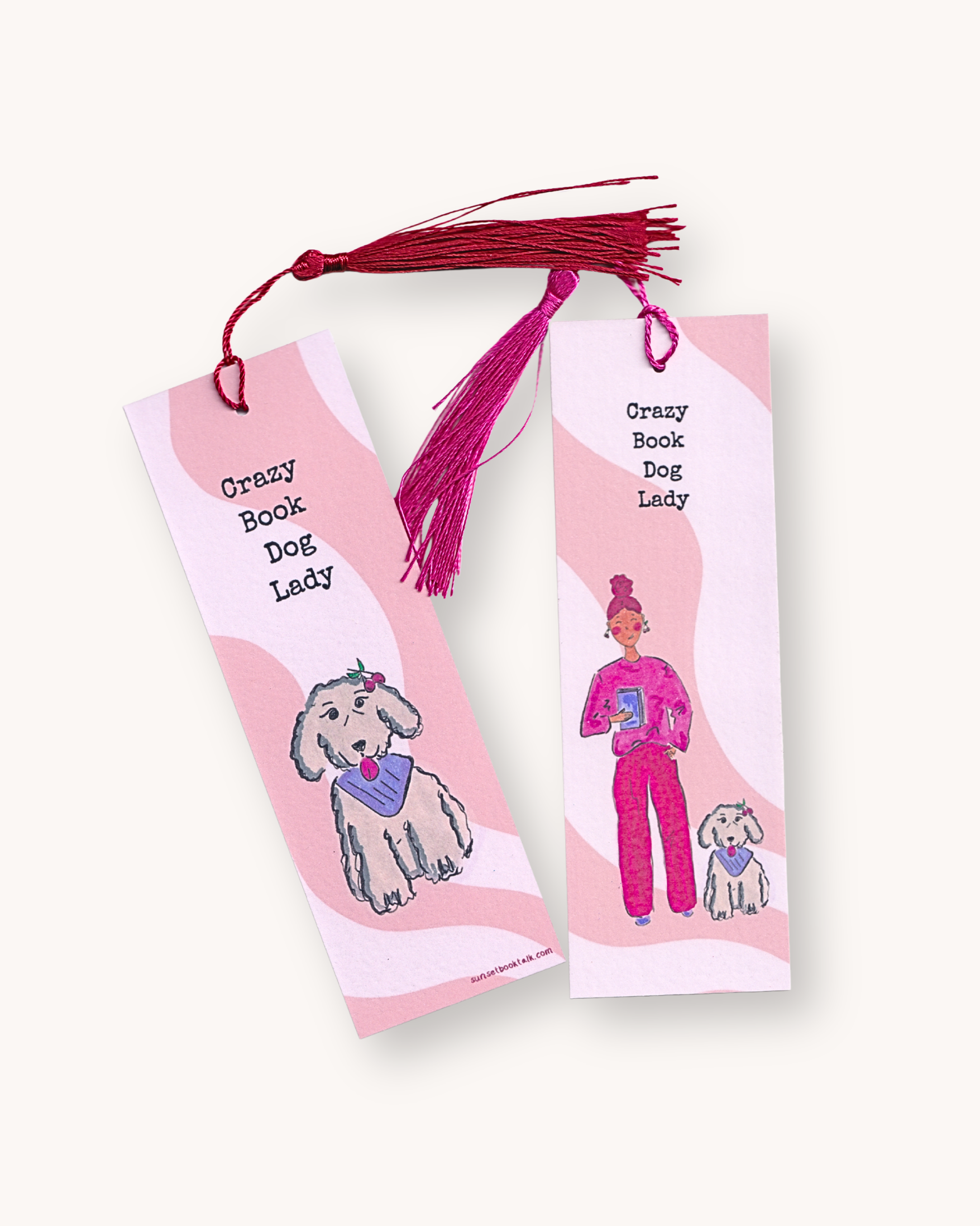 Bookmark "crazy book dog lady"
