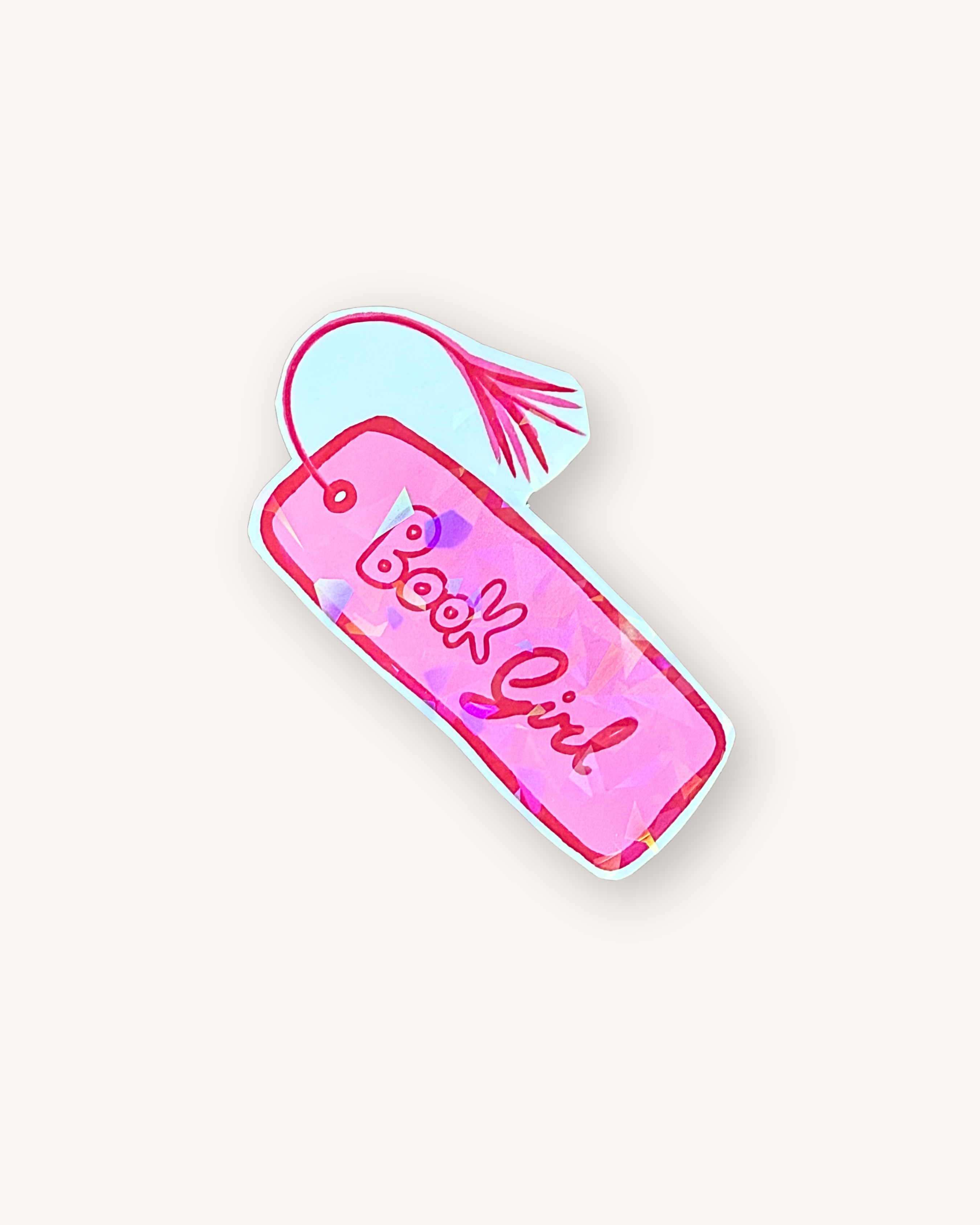 Sticker "book girl" - holographic