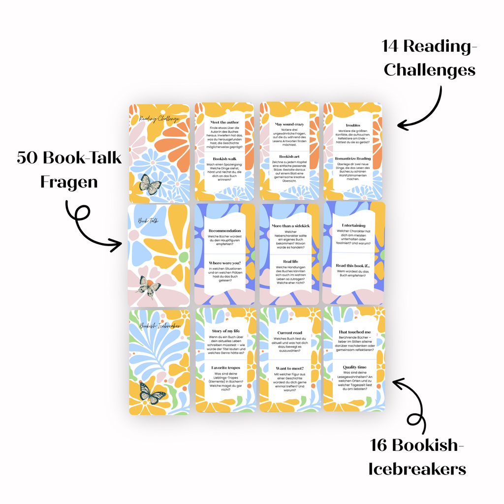 Reflexionskarten für Bücher | Buchclubs & persönliche Reflexion